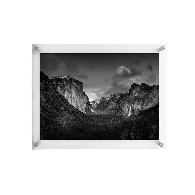 RY DISPLAY 11x14 Floating Acrylic Picture Frame with Chrome Standoff Double Panel Wall Mount Photo Frame for Picture Up to inches (11x14) - Image 2